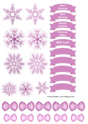 Christmas Snowgirl Embellishments