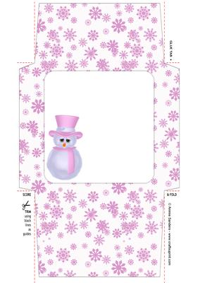 Christmas Snowgirl 5x5 Envelope
