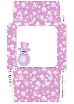 Christmas Snowgirl 5x5 Envelope