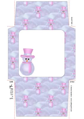 Christmas Snowgirl 5x5 Envelope