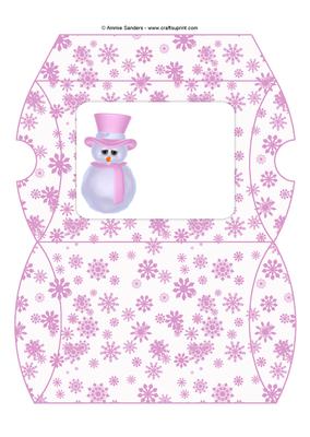 Christmas Snowgirl Pillow Box