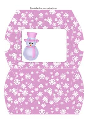 Christmas Snowgirl Pillow Box