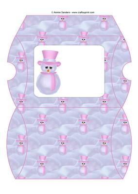Christmas Snowgirl Pillow Box
