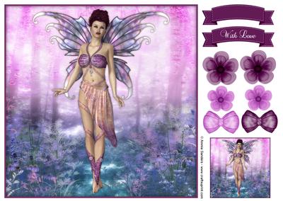 Beautiful Dawn Fairy 8x8 Topper