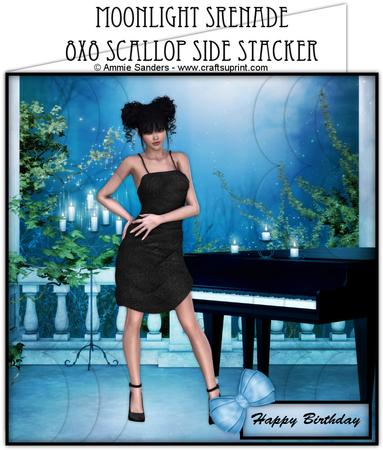 Moonlight Serenade Beauty 8x8 Scallop Side Stacker