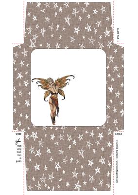 Ethereal Fairy ' Sunset ' 5x5 Envelope