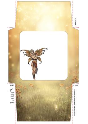Ethereal Fairy ' Sunset ' 5x5 Envelope