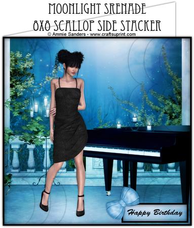 Moonlight Serenade Beauty 8x8 Scallop Side Stacker
