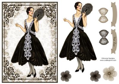Vintage Fashion Beauty A5 Quick Card