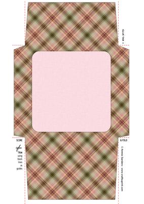 Vintage Pretty Pink & Red Roses 5x5 Envelope