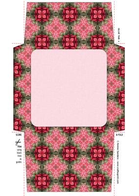 Vintage Pretty Pink & Red Roses 5x5 Envelope