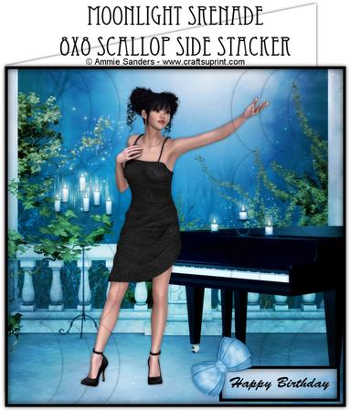 Moonlight Serenade Beauty 8x8 Scallop Side Stacker