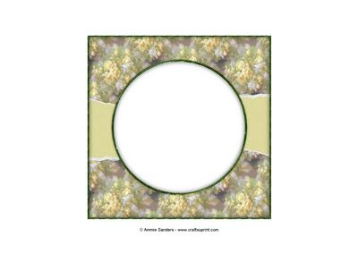 Beautiful 6x6 Torn Strip Vintage Roses Insert