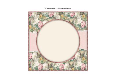 Beautiful 6x6 Torn Strip Vintage Flowers Insert