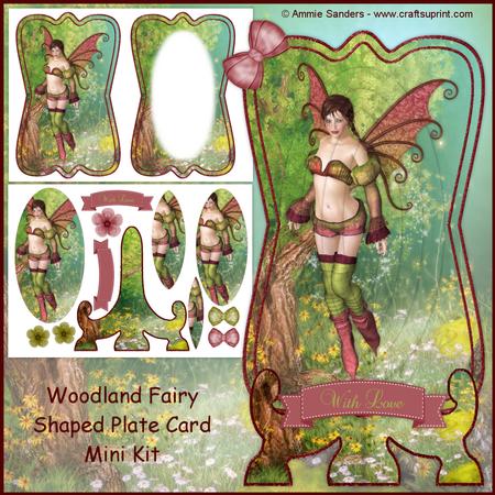 Woodland Fairy Shaped Plate Card Mini Kit