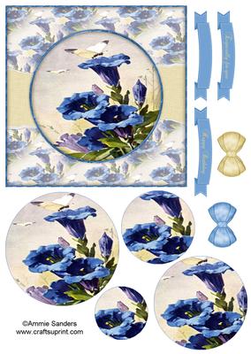 Beautiful 6x6 Torn Strip Vintage Butterfly Quick Card