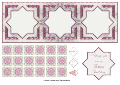 Stunning Large Dl Tea Bag Card Front