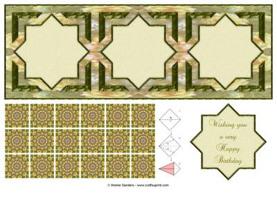 Stunning Large Dl Tea Bag Card Front