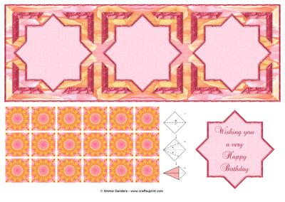 Stunning Large Dl Tea Bag Card Front