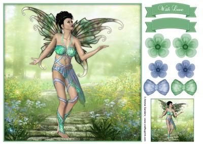 Beautiful Morning Fairy 8x8 Topper