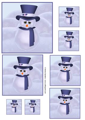 Christmas Snowman Multi Size Topper Sheet