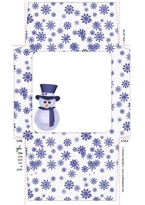 Christmas Snowman 5x5 Envelope