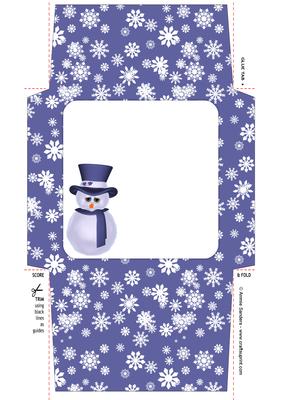 Christmas Snowman 5x5 Envelope