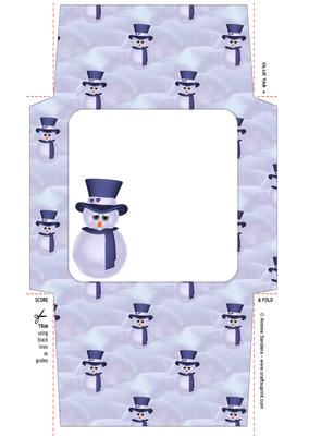 Christmas Snowman 5x5 Envelope