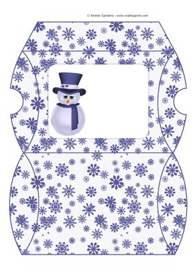 Christmas Snowman Pillow Box