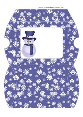 Christmas Snowman Pillow Box