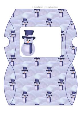 Christmas Snowman Pillow Box