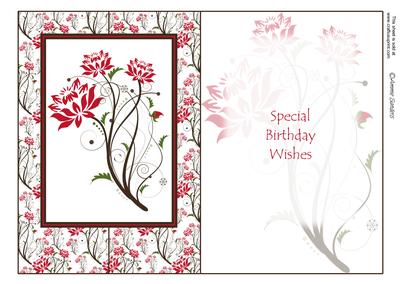 Stunning Floral Spray Fold Back