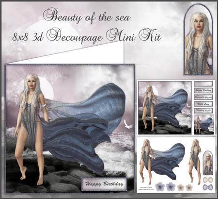 Beauty of the Sea 8x8 3D Decoupage Mini Kit