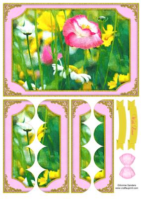 Beautiful Watercolour Wild Flowers Scallop Side Stacker
