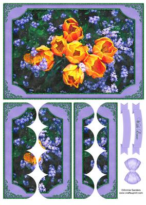 Beautiful Watercolour Flowers Scallop Side Stacker