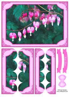 Beautiful Watercolour Bleeding Hearts Scallop Side Stacker