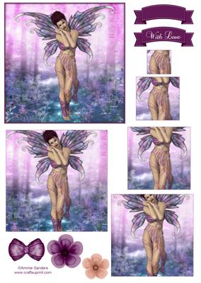 Ethereal Fairy ' Dawn ' Pyramid Decoupage