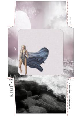 Beautiful Siren of the Sea 5x5 Envelope