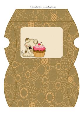 Puppy & Cupcake Pillow Box