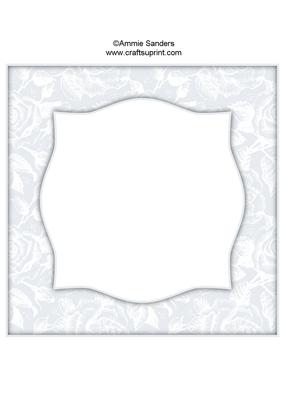 Vintage Rose 8x8 Blank Card Front - Rich Shade