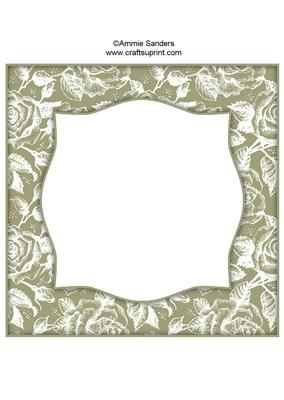 Vintage Rose 8x8 Blank Card Front - Rich Shade