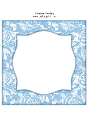 Vintage Rose 8x8 Blank Card Front - Rich Shade