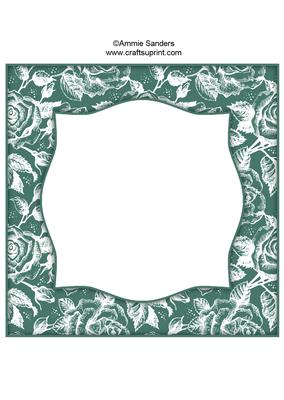 Vintage Rose 8x8 Blank Card Front - Rich Shade