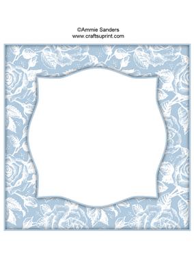 Vintage Rose 8x8 Blank Card Front - Rich Shade