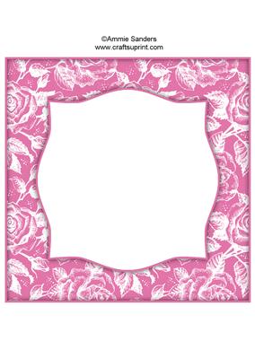 Vintage Rose 8x8 Blank Card Front - Rich Shade