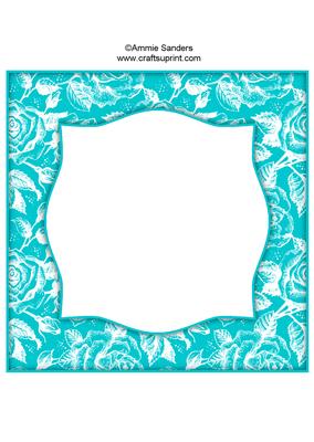 Vintage Rose 8x8 Blank Card Front - Rich Shade