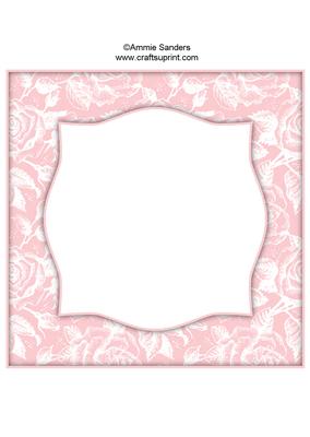 Vintage Rose 8x8 Blank Card Front - Rich Shade