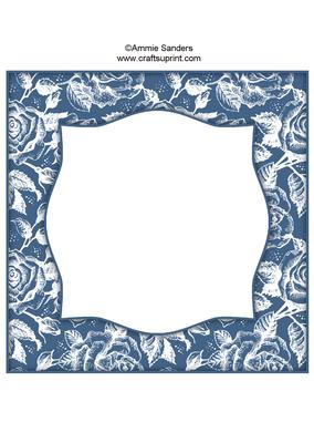 Vintage Rose 8x8 Blank Card Front - Rich Shade
