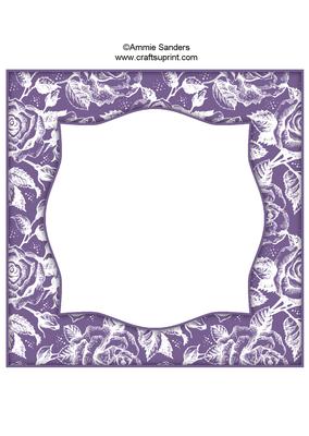 Vintage Rose 8x8 Blank Card Front - Rich Shade