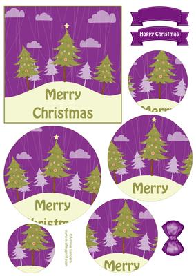 Oh Christmas Tree Circle Pyramid Decoupage